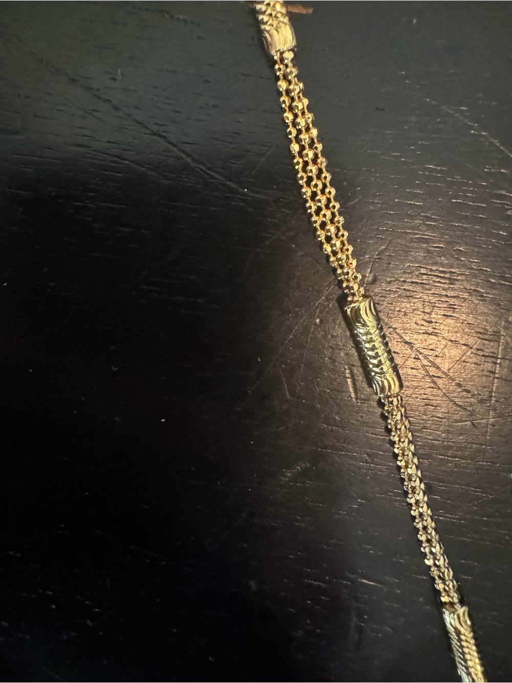 22 inch rhodium plate will not turn Gold-Tone Beaded Chain Necklace - Picture 2 of 6